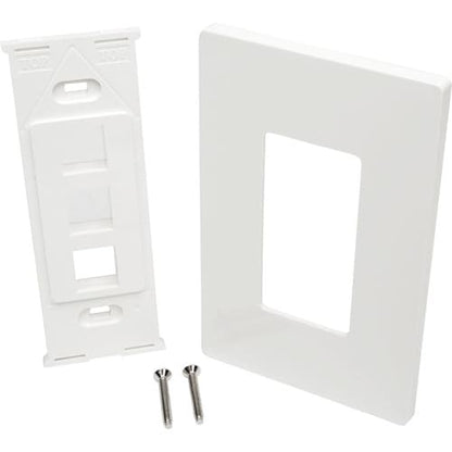 Tripp Lite by Eaton 3-Port Single-Gang Universal Keystone Wallplate, White - 3 x