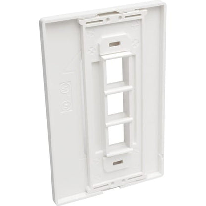 Tripp Lite by Eaton 3-Port Single-Gang Universal Keystone Wallplate, White - 3 x