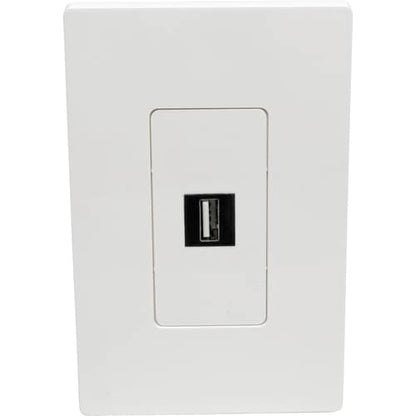 Tripp Lite by Eaton 1-Port Single-Gang Universal Keystone Wallplate, White - 1 x