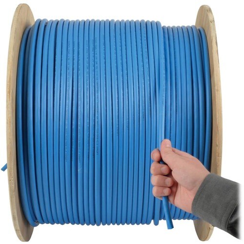 Câble PVC Cat5e 350 MHz Tripp Lite by Eaton en vrac, à âme pleine, de qualité plénum, ​​bleu