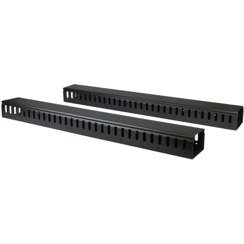 StarTech.com Vertical Cable Organizer with Finger Ducts - Vertical Cable Management Panel