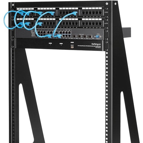 StarTech.com Rack para servidores de escritorio de alta resistencia de 2 postes y 16U, tamaño pequeño y abierto