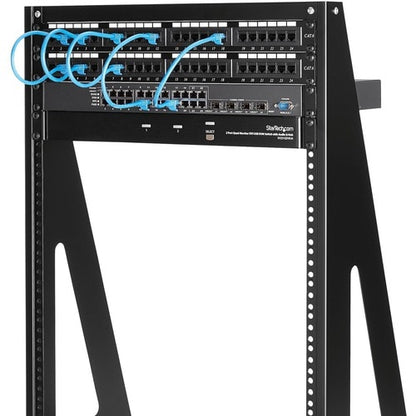 StarTech.com Rack para servidores de escritorio de alta resistencia de 2 postes y 16U, tamaño pequeño y abierto