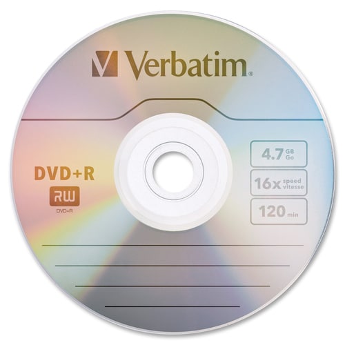 DVD-R Verbatim AZO 4,7 Go 16X avec surface de marque - 25 pack Spi