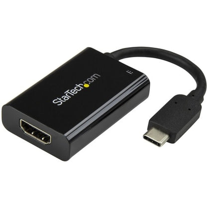 StarTech.com USB C to HDMI 2.0 Adapter 4K 60Hz with 60W Power Delivery Pass