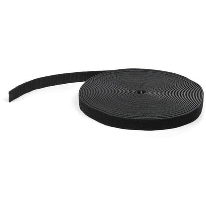 StarTech.com Hook-and-Loop Cable Management Tie - 50 ft. Bulk Roll - Black - Cut-to-Size C