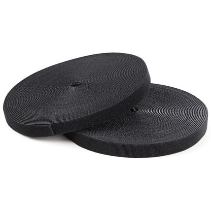 StarTech.com Hook-and-Loop Cable Management Tie - 100 ft. Bulk Roll - Black - Cu
