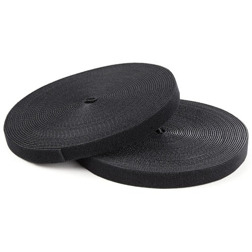 StarTech.com Hook-and-Loop Cable Management Tie - 25 ft. Roll - Black - Cut-to-S
