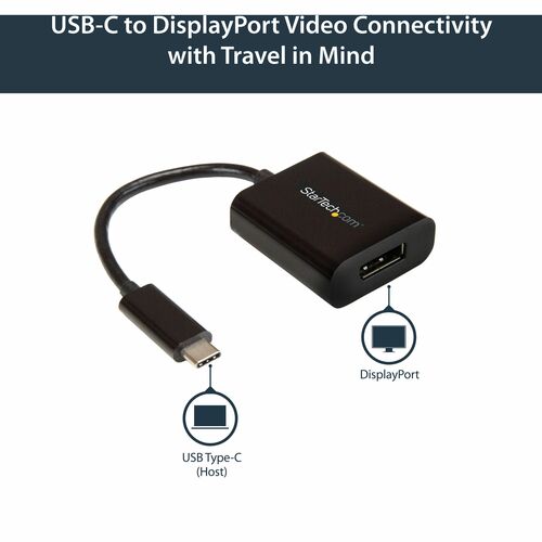 StarTech.com USB C to DisplayPort Adapter 4K 60Hz - USB Type-C to DP 1.4 Monitor Video Con
