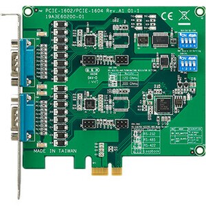 Tarjeta de comunicación PCI Express RS-232/422/485 de 2 puertos Advantech con protección contra sobretensiones y aislamiento