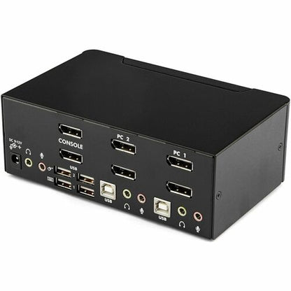4K DUAL-MONITOR KVM SWITCH FOR DISPLAYPORT COMPUTERS  MONITORS