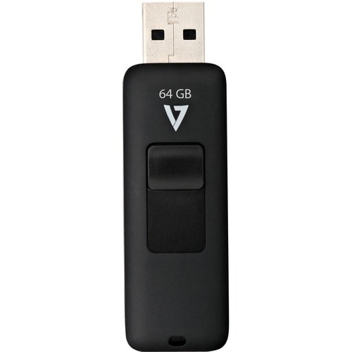 Clé USB 64 Go noire avec connecteur rétractable USB 2.0 RTL
