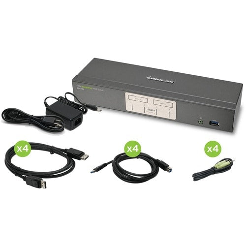 4PORT DISPLAYPORT KVMP WITH USB 3.0 HUB