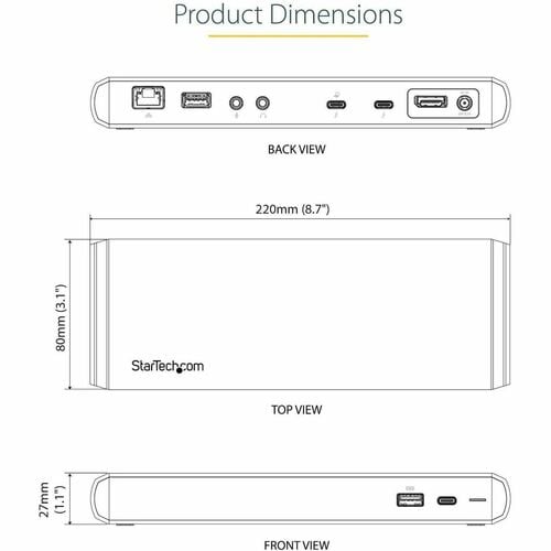 Station d'accueil StarTech.com Thunderbolt 3
