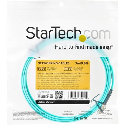 StarTech.com 3m (10ft) LC/UPC to LC/UPC OM4 Multimode Fiber Optic Cable