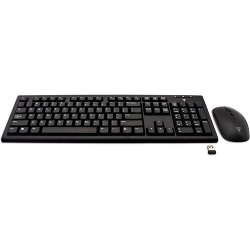 V7 CKW200USWireless Keyboard and Mouse Combo - Black - US