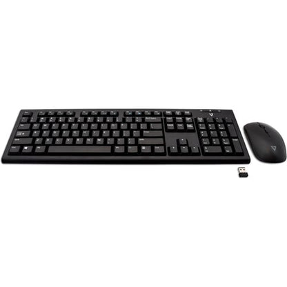 V7 CKW200USWireless Keyboard and Mouse Combo - Black - US