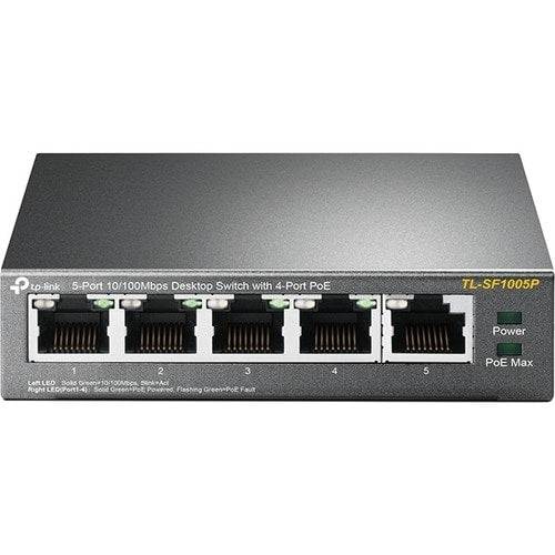 5 ports non gérés 10/100 Mo 4 ports PoE ENET standard DSKTP Switchch RJ45