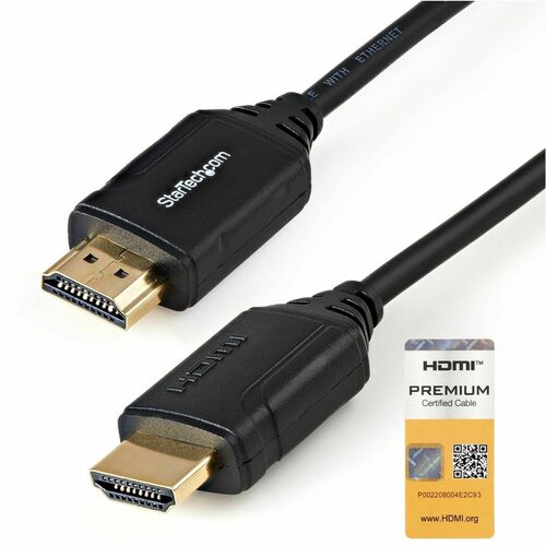StarTech.com 1.6ft/50cm Premium Certified HDMI 2.0 Cable with Ethernet