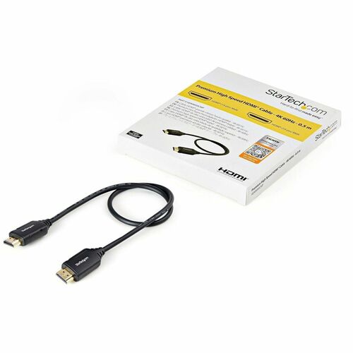 StarTech.com 1.6ft/50cm Premium Certified HDMI 2.0 Cable with Ethernet