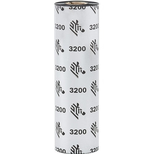 Ruban de résine de cire Zebra 2,24 po x 242 pi 3200 haute performance noyau de 0,5 po - Thermique T