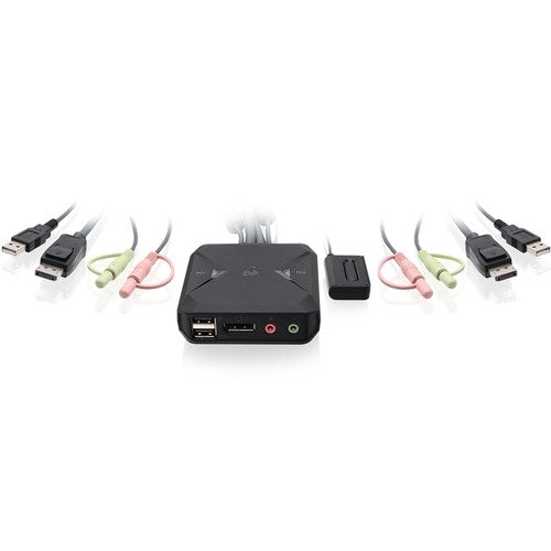 COMMUTATEUR KVM AVEC CÂBLE DISPLAYPORT USB 2 PORTS