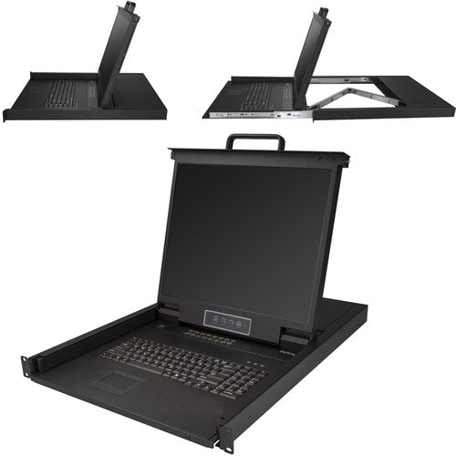 CONSOLA KVM DE 16 PUERTOS PARA SERVIDOR RACK MONTAJE EN RACK LCD 19 PULGADAS 1U