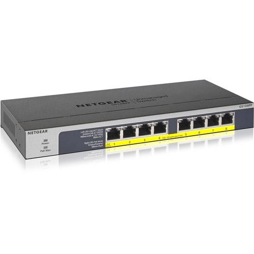 COMMUTATEUR ETHERNET NON GÉRÉ 8 PORTS POE/POE+ GB