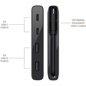 Mini hub Belkin USB-C 4 ports (pour entreprise, sac et étiquette)