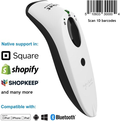SocketScan® S730, 1D Laser Barcode Scanner, White - S730, 1D Laser Barcode Scann