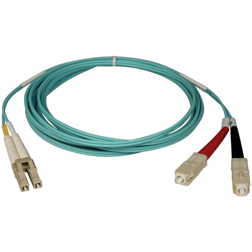 Câble de raccordement fibre optique duplex Tripp Lite Aqua - SC mâle - LC mâle - 10 m