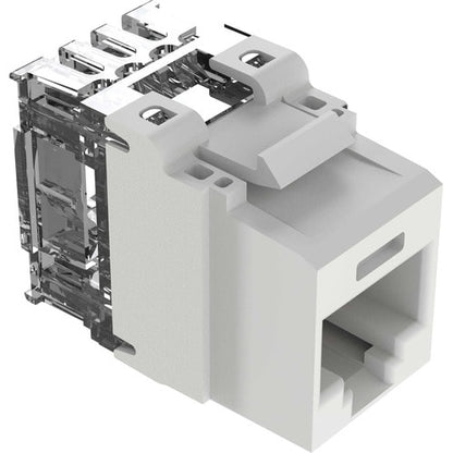 Panduit UTP RJ45 Cat 6A Keystone Punchdown Jack Module, WH  - MOQ (minimum order