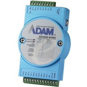 Advantech 6-ch Digital Input and 6-ch Relay Modbus TCP Module - 1 x Network (RJ-
