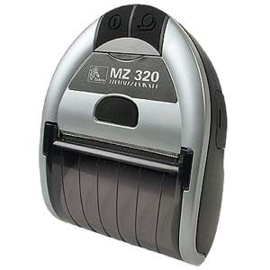 Zebra MZ 320 Mobile Direct Thermal Printer - Portable - Receipt Print - USB - Bl