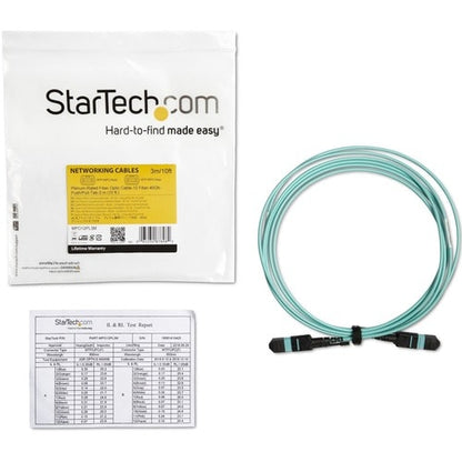 StarTech.com 3m (10ft) MTP(F)/PC OM3 Multimode Fiber Optic Cable
