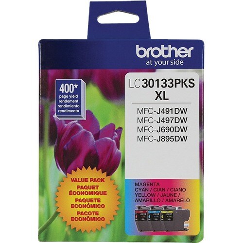 3PK COLORED INK CARTRIDGE FOR .BROTHER AIO PRINTERS