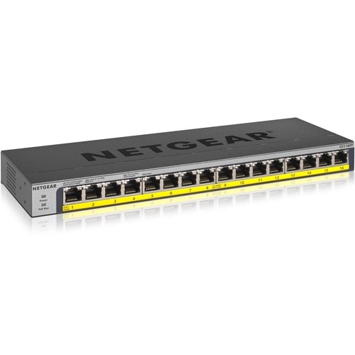 COMMUTATEUR STANDARD D'ALIMENTATION 16 PORTS POE/POE+ GB ENET 183 WATTS NON GÉRÉ