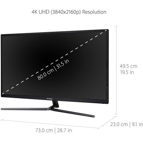 Viewsonic 32\" Display, MVA Panel, 3840 x 2160 Resolution - 31.5\" Viewable - Multi