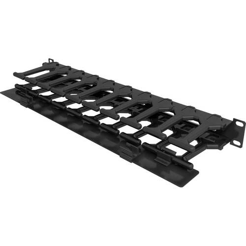 Gestionnaire de câbles horizontal Vertiv™, 1U x 4 po de profondeur, simple face avec couvercle (quantité 1) - Câble M