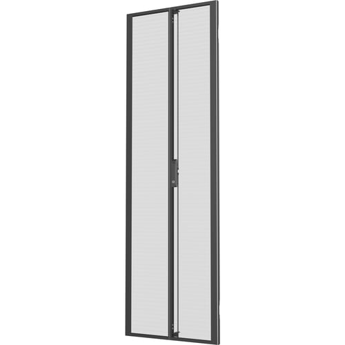 Vertiv™ 48U x 800mm Wide Split Perforated Doors Black (Qty 2) - Metal