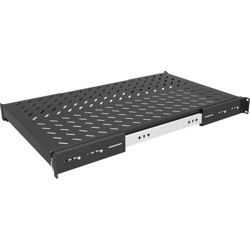 Vertiv™ 1U Depth Adjustable Sliding Shelf 100lbs Black (Qty 1) - 1U Ra