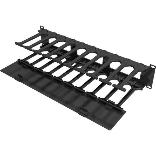 Vertiv™ Horizontal Cable Manager, Single-Sided with Cover (Qty 1) - Cable Manage