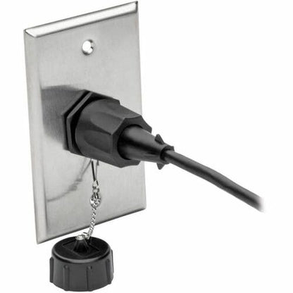 Tripp Lite by Eaton N206-FP01-IND RJ45 Bulkhead Wall Plate, 1 Cutout, Industrial