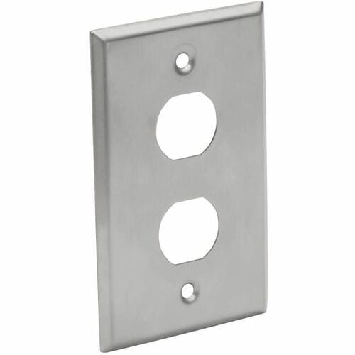 Tripp Lite by Eaton N206-FP02-IND RJ45 Bulkhead Wall Plate, 2 Cutouts, Industria