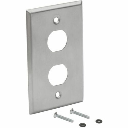 Tripp Lite by Eaton N206-FP02-IND RJ45 Bulkhead Wall Plate, 2 Cutouts, Industria