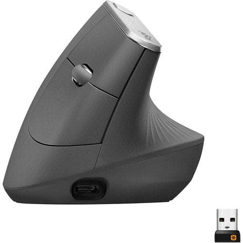 Logitech MX Vertical Advanced Ergonomic Mouse - Optical - Cable/Wireless