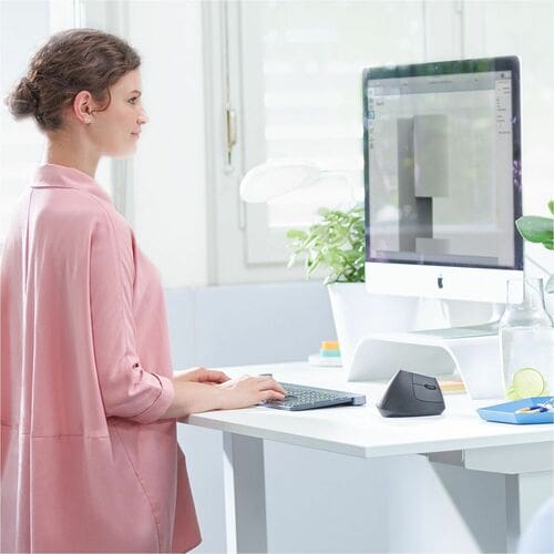 Logitech MX Vertical Advanced Ergonomic Mouse - Optical - Cable/Wireless