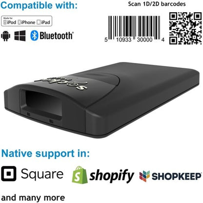 Socket Mobile SocketScan® S840, escáner de código de barras universal, negro - Conexión inalámbrica