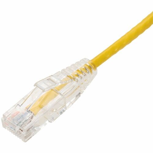 AddOn 7ft Yellow CAT 6 Slim PVC Ethernet Cable Snagless Clear-Claw RJ-45 M/M - 7