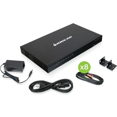CONMUTADOR KVMP HDMI USB DE 8 PUERTOS CON CABLE KVM DE 8 USB TAA